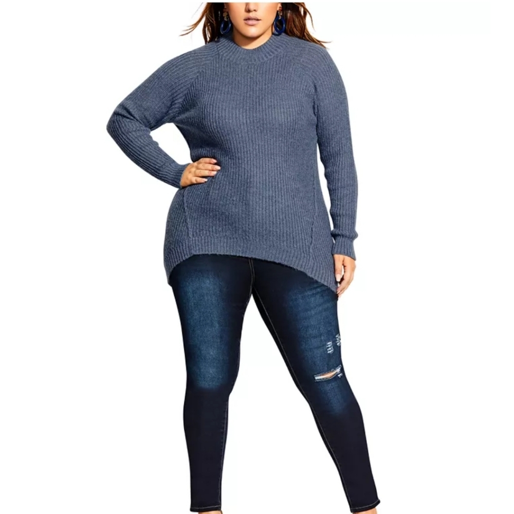 City Chic "Striking" Sweater, Size 16